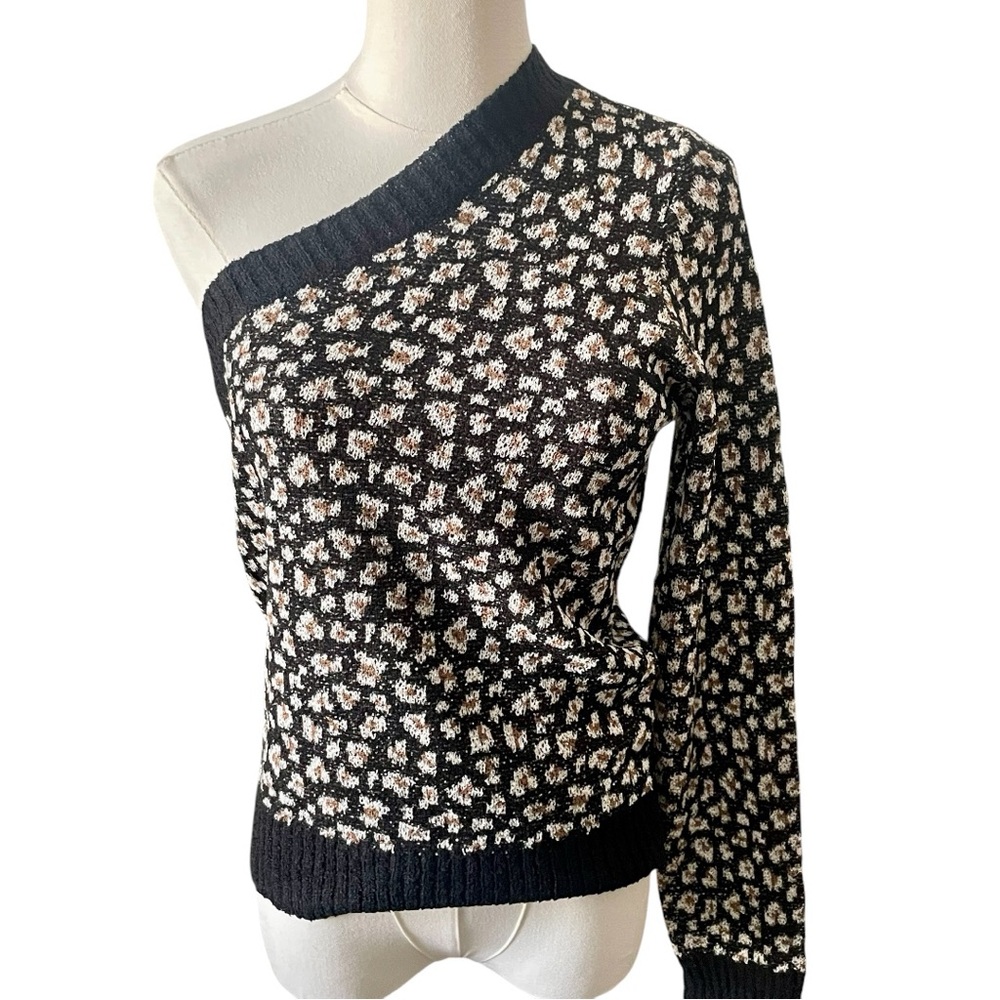 Easel / Emerald Off‑Shoulder Knit Sweater – Style ET21515 – size L NWT - Picture 3 of 13